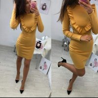 Нова жълта рокля, снимка 1 - Рокли - 35179930