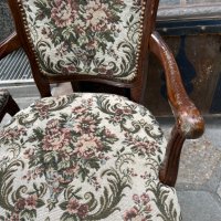 Уникални стари столове тип кресло. №3985, снимка 10 - Антикварни и старинни предмети - 40712955