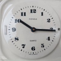 ПОРЦЕЛАНОВ, Стар, арт, винтидж, ретро, старинен порцеланов часовник KIENZLE, made in Germany, снимка 1 - Стенни часовници - 40699511
