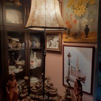 Жесток много голям антикварен лампион от ковано желязо кожа, снимка 1 - Антикварни и старинни предмети - 35064358