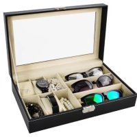 Кутия за часовници и очила - 9 отделения, снимка 1 - Други - 41489698