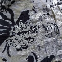 Японска коприна - рокля със сребристи декорации във флорален принт "EKseption"/ японска коприна, снимка 11 - Рокли - 29698288