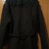 Черно късо палто за макси дами , снимка 3 - Палта, манта - 44717525