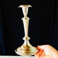 Немски посребрен свещник 20 см. , снимка 1 - Антикварни и старинни предмети - 29223005