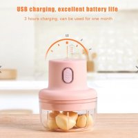 Домашен електрическа безжичен мини кухненски чопър - за месо,чесън зеленчуци и др, снимка 6 - Чопъри и пасатори - 39973247