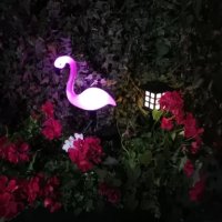 LED Соларна лампа Фламинго,водоустойчива IP65, снимка 10 - Соларни лампи - 42849830