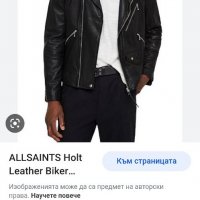 All Saints Holt Biker Lamb Leather Jacket Slim Fit Mens Size L НОВО! ОРИГИНАЛ! Ест. кожа!, снимка 16 - Якета - 40239008
