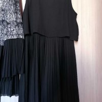 MANGO черна рокля плисе #размер M, снимка 4 - Рокли - 30316774