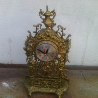Стар месингов немски каминен часовник Петер, снимка 1 - Други ценни предмети - 37767497