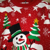 Коледно пуловерче за  2,3,4,5,6,7,8,9,10 години, снимка 2 - Детски пуловери и жилетки - 38665471