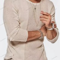 Леки мъжки меки контрастни пуловери, 5цвята - 023 , снимка 1 - Пуловери - 39306188