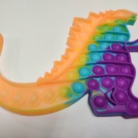 НА ЕДРО - Динозавър голям 2 цвята, Форми и цветове Фиджет Попит FIDGET POP IT , снимка 1 - Игри и пъзели - 33752656