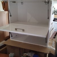 Кухненски шкафчета за стена бял гланц  73,5x74 x 32см, снимка 11 - Шкафове - 42827244
