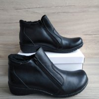 Нови кожени обувки с вата № 41, снимка 5 - Дамски боти - 31543431