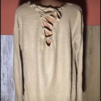👟⚡️Фешън пуловер в цвят пудра,л размер👉12 лв.💝, снимка 3 - Блузи с дълъг ръкав и пуловери - 31486055