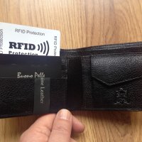 Buono Pelle нов мъжки портфейл портмоне естествена кожа RFID protection внос Англия, снимка 5 - Портфейли, портмонета - 43771944