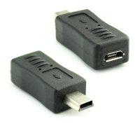 Преходник Mini USB F-Micro USB M, снимка 1 - Друга електроника - 40388449