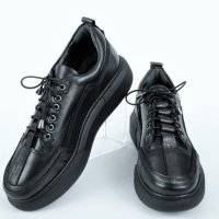 НОВО! Дамски обувки от естествена кожа - Черни, снимка 2 - Дамски ежедневни обувки - 42810904