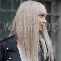 Дълга руса права перука с бретон Валерия, снимка 7 - Аксесоари за коса - 30918327
