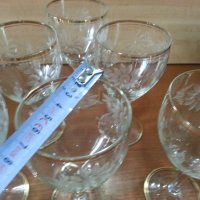 Ретро кристални чаши художествена гравюра , снимка 6 - Антикварни и старинни предмети - 44927750