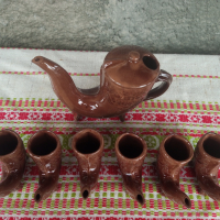 Керамичен сервиз за ракия "Хан Крум"., снимка 7 - Антикварни и старинни предмети - 44779884