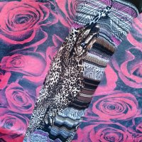 Памучна дълга рокля бюстие с леопарди ХЛ, снимка 3 - Рокли - 37550222
