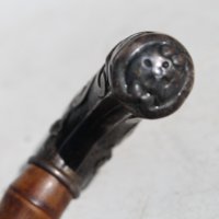 Стар бастун от бамбук със сребърна дръжка, снимка 13 - Колекции - 38300242
