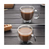 2963 Чаша от двустенно стъкло за топли, студени напитки и кафе, снимка 15 - Чаши - 34264761