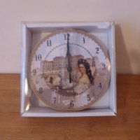 Австрийски стенен часовник с Императрица Сиси и двореца Белведере, снимка 4 - Стенни часовници - 42321708