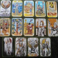 80 таро карти с кант и малка книжка: Fantastic Myths and Legends Tarot, снимка 10 - Карти за игра - 34436817