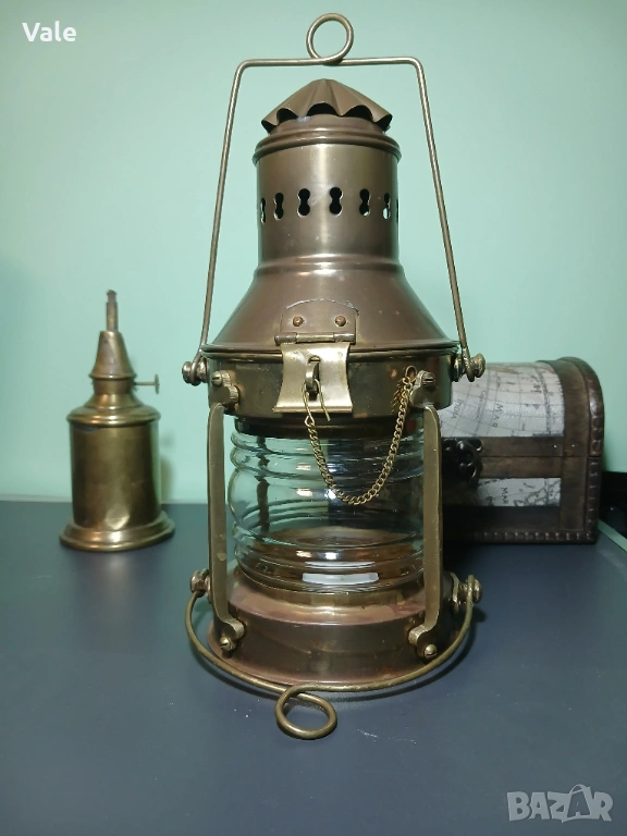 Стар морски фенер на свещ, снимка 1