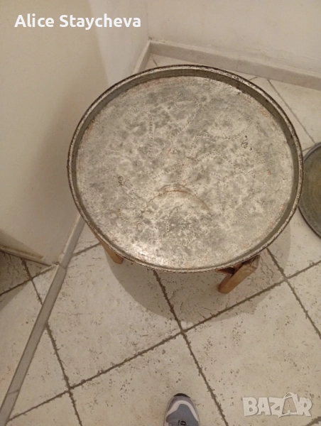 Синия голяма, медна тава, снимка 1