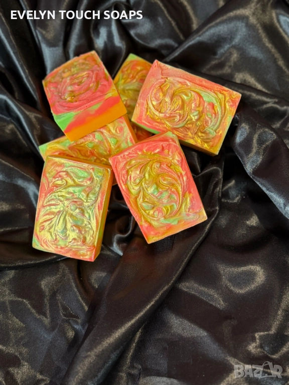 Домашен сапун с аромат на печена ябълка 🍎🍊портокал и канела, снимка 1