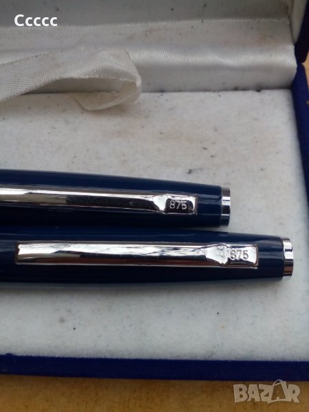 Комплект химикалка и писалка посребрени, снимка 1