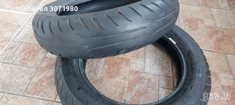 Мото гуми комплект предна и задна /110/90-13 и 130/70-13 Michelin, снимка 1