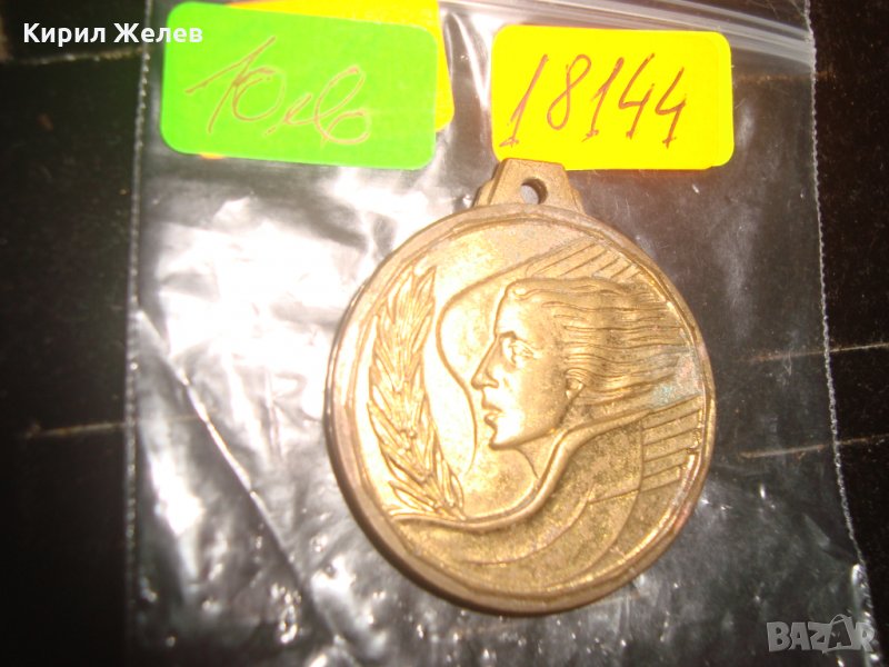 СТАР БРОНЗОВ АРТ МЕДАЛ МНОГО КРАСИВ РЕЛЕФЕН ПОЗЛАТА 18144, снимка 1