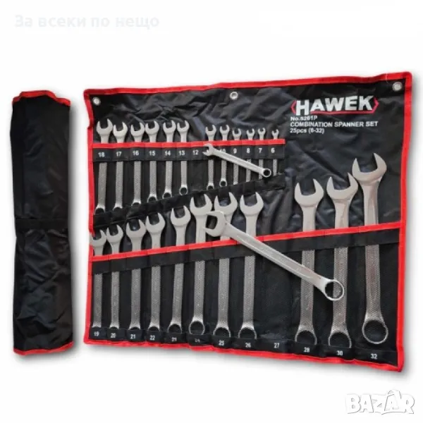 Комплект звездогаечни ключове 6 - 32 мм 25 части Hawek, снимка 1