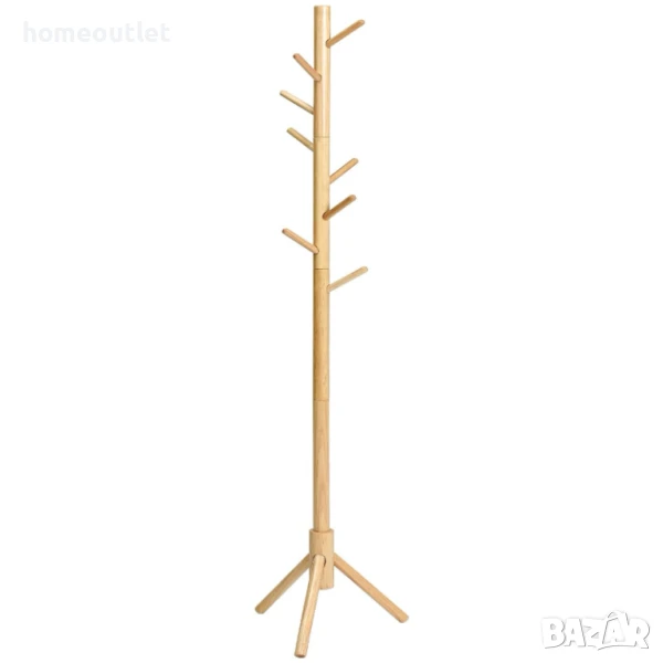 Дървена закачалка за дрехи с триъгълна основа и регулируема височина RF-1193, снимка 1