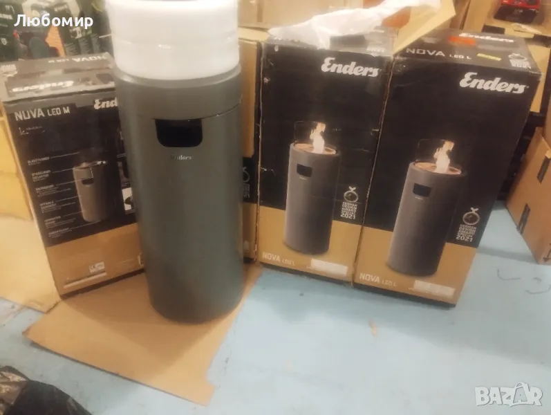 Камина Enders Nova LED L, газова камина за вътрешен двор с амбиентно осветление, снимка 1