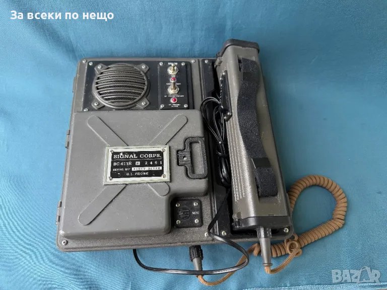 Реплика на ретро военен телефон SIGNAL CORPS BC-611H , стационарен телефон, снимка 1