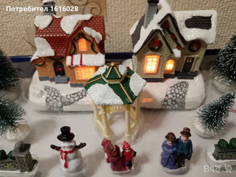 LED светещи селца на MAGIC VILLAGE.с 2 светещи къщички, снимка 1