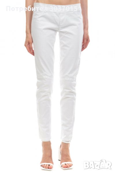 Нов дамски еластичен бял панталон дънки, снимка 1