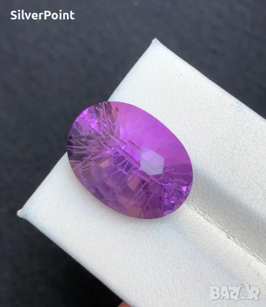 Аметист голям fancy cut, снимка 1