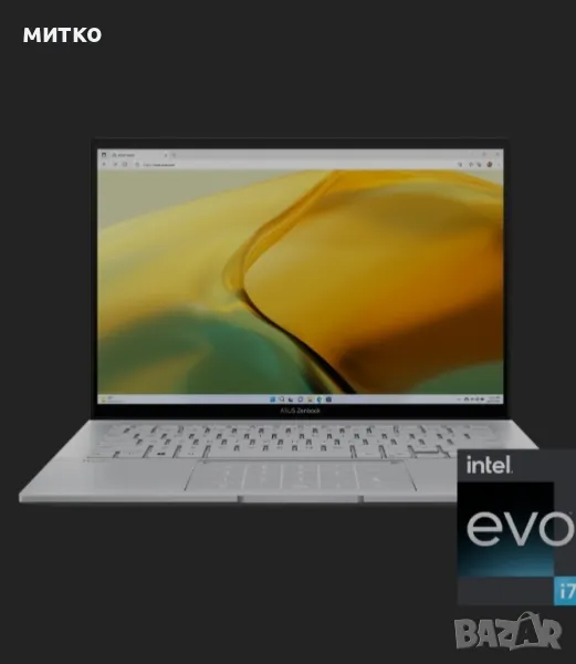  ASUS Zenbook 14 OLED int evo i5 ram 16GB, SSD 512GB нов 2г гаранция, снимка 1