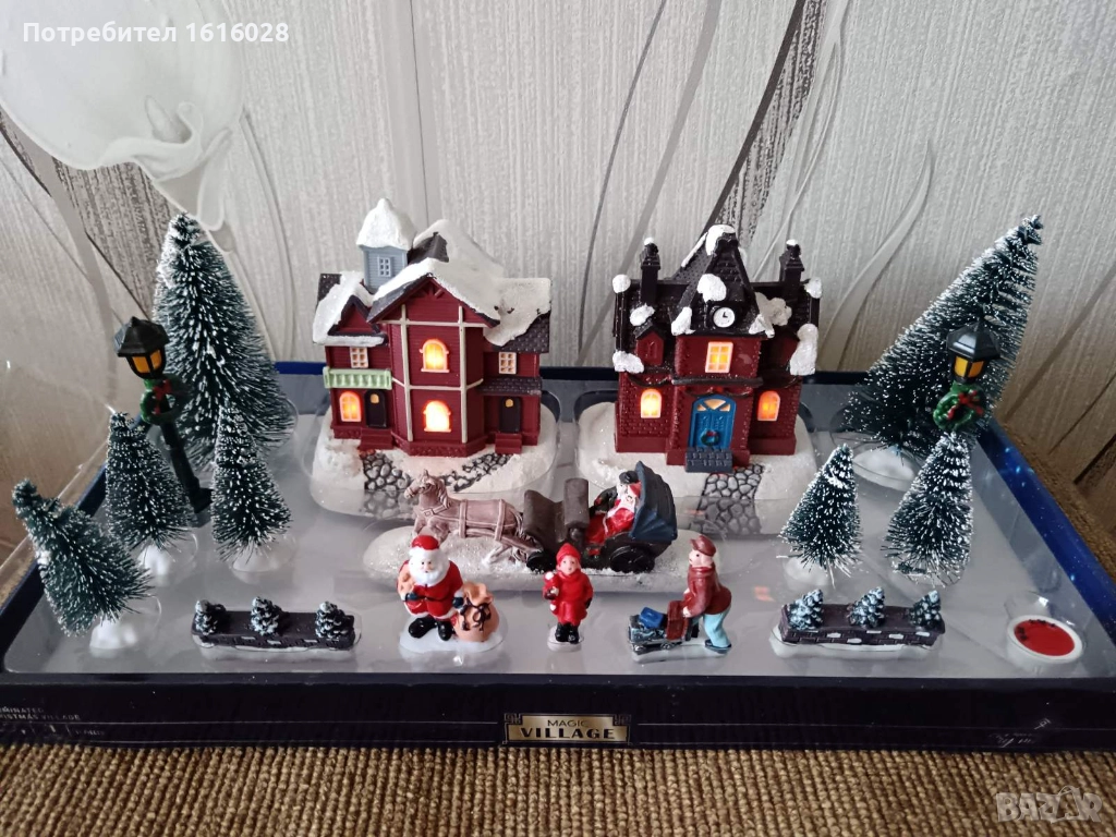 LED светещи селца на MAGIC VILLAGE.с 2 светещи къщички - 17 части., снимка 1