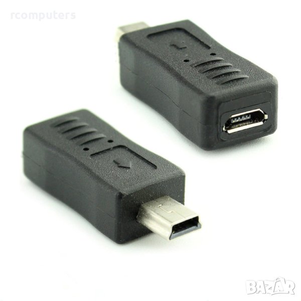 Преходник Mini USB F-Micro USB M, снимка 1