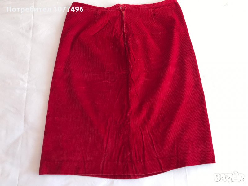 Червена/винена пола рипсено Кадифе  Синя ВЪЛНЕНА пола Чудесен Подарък, снимка 1