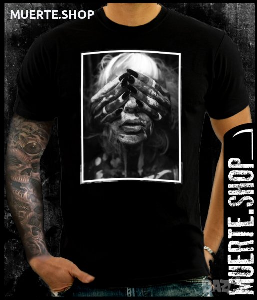 Черна тениска с щампа GUESS WHO IS IT, снимка 1