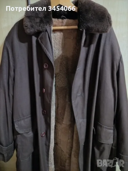 Нова мъжка шуба с подплата агнешка кожа. , снимка 1