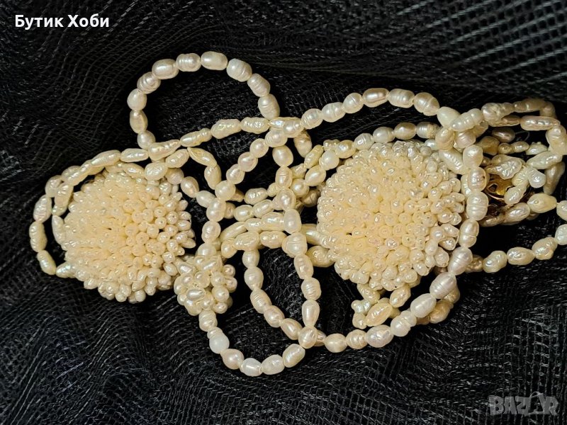 Страхотен ретро комплект естествени перли , снимка 1